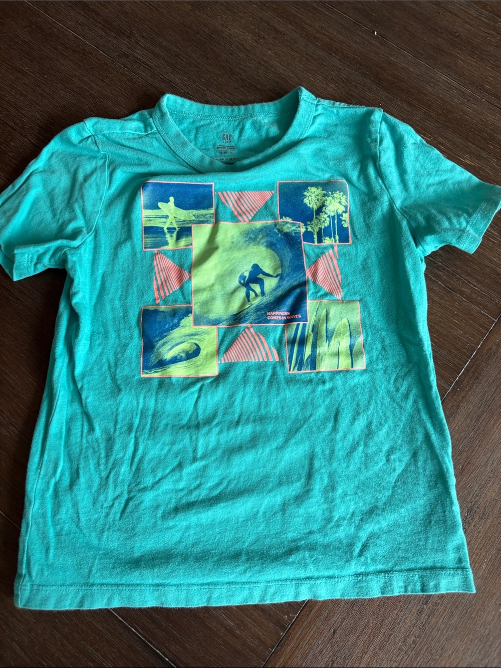 GAP Teal Surf Patch Graphic Tee